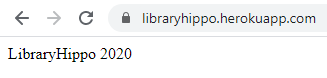 screenshot of LibraryHippo running on Heroku