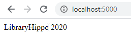 screenshot of LibraryHippo running locally